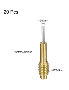 Pasadores de Enlace de Reloj UXCELL 20pcs 0.8mm Latón 2