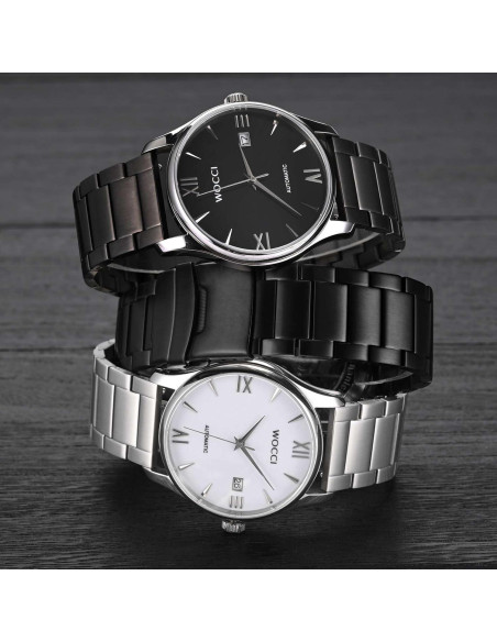 Banda de Reloj de Metal WOCCI 24mm Acero Inoxidable Plata Banda de Reloj de Metal WOCCI 24mm Acero Inoxidable Plata
