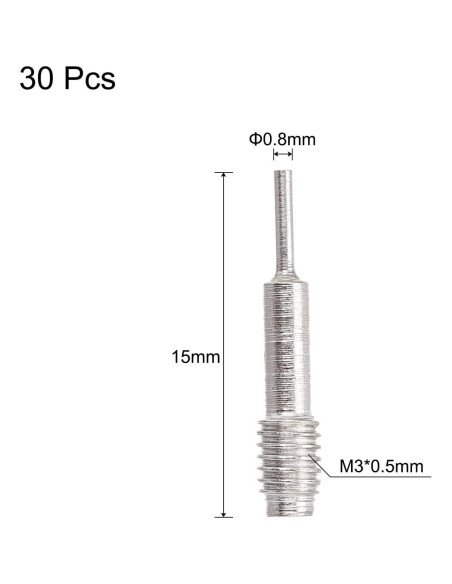 Pasadores de Perforación de Correa de Reloj uxcell 30pcs 0.8mm Pasadores de Perforación de Correa de Reloj uxcell 30pcs 0.8mm