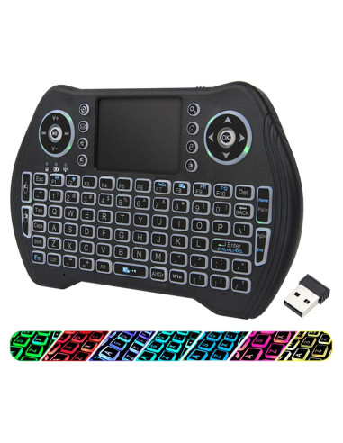Teclado Mini Inalámbrico ZSRbox con Touchpad y Retroiluminación