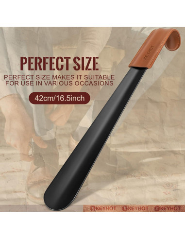 Cuerno de zapato largo KEYHOT de metal 41.91 cm para ancianos