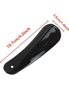 Cuerno de Zapato XMHF 10 Pcs Plástico Negro 10.7 cm 2