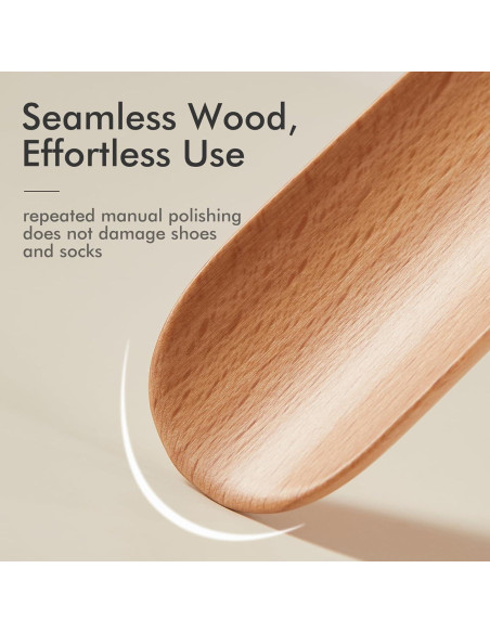 Cuchara para Calzado CHOSIN 2 Piezas Madera Ergonomica Cuchara para Calzado CHOSIN 2 Piezas Madera Ergonomica