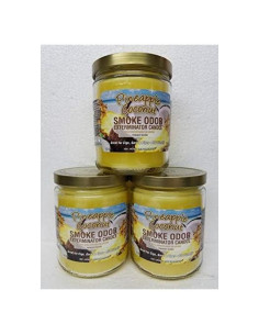 Juego de 3 Velas Exterminador de Olores a Humo Piña y Coco 368 g