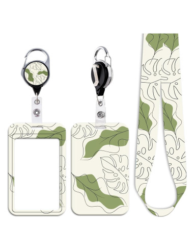 Lanyard ID Juanooo con Carrete Retráctil Hoja 49 cm