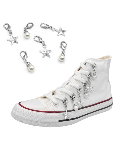 Encantos de Cordones Punk para Zapatillas - Plata - DIY