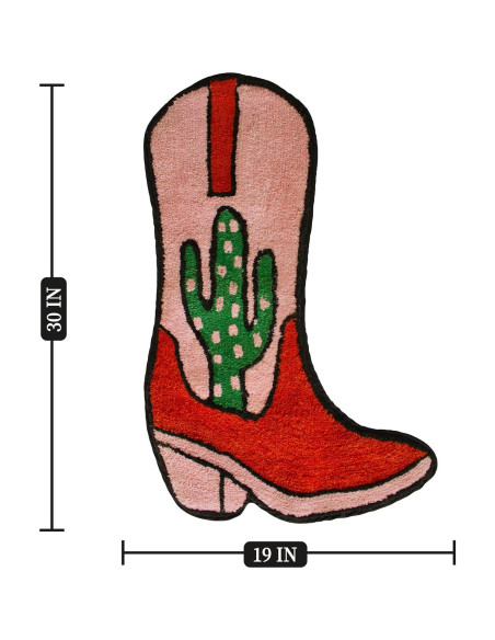 Alfombra de baño antideslizante BIEN BEAU bota vaquera 84x51cm Alfombra de baño antideslizante BIEN BEAU bota vaquera 84x51cm