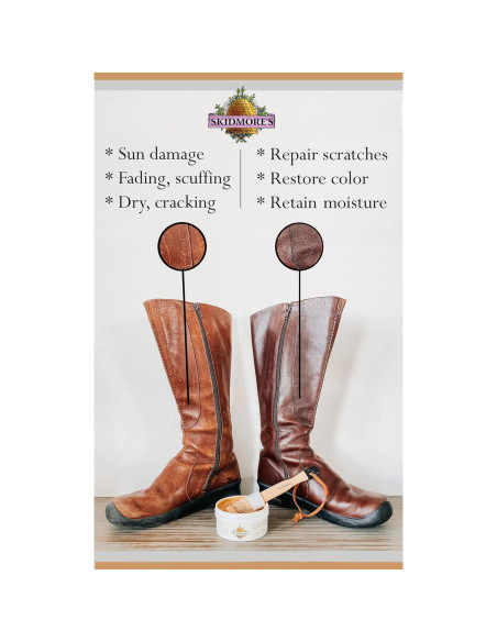 Crema Acondicionadora de Cuero Skidmore 170g - Natural y No Tóxica Crema Acondicionadora de Cuero Skidmore 170g - Natural y No Tóxica