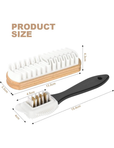 Kit de Cepillos para Zapatos Koudecy - 2 Piezas de Madera