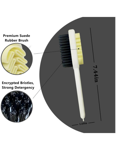 Cepillo de Zapatos Feelorna Doble Cara 19cm Suede Blanco Cepillo de Zapatos Feelorna Doble Cara 19cm Suede Blanco