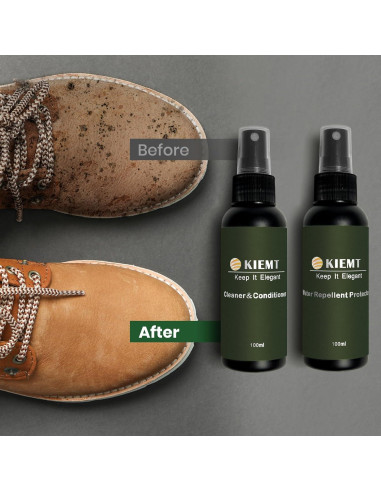 Kit de Cuidado de Cuero KIEMT Premium - Limpiador y Protector