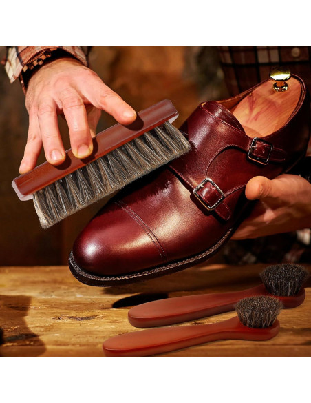 Juego de 3 Cepillos para Zapatos Bsofing - Cuidado de Cuero Juego de 3 Cepillos para Zapatos Bsofing - Cuidado de Cuero