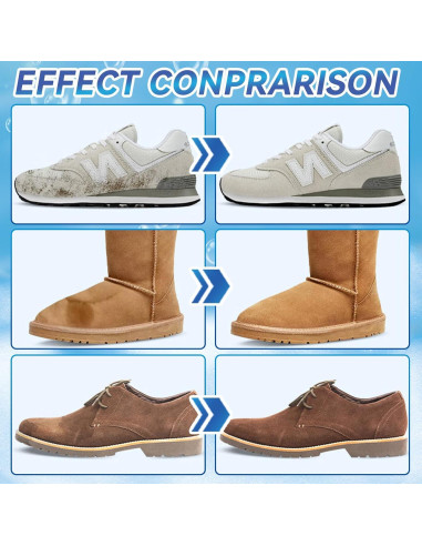 Kit Limpiador de Zapatos de Ante con Cepillo - Oro