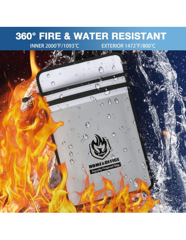 Bolsa de Documentos a Prueba de Fuego andyer 38x27 cm Gris
