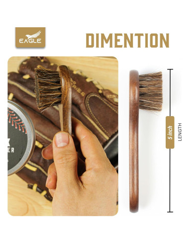 Juego de 4 Cepillos de Crin de Caballo Eagle para Cuero
