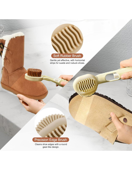 Kit de Limpieza de Zapatos NUKied - Cepillo 3 en 1 y Spray Kit de Limpieza de Zapatos NUKied - Cepillo 3 en 1 y Spray