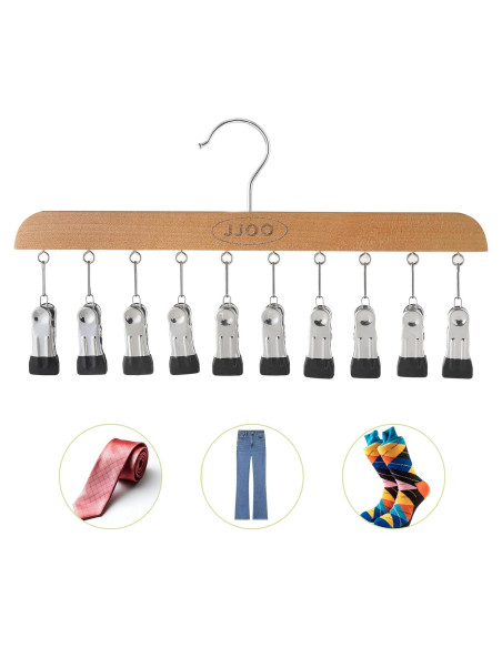 Organizador de Leggings JJOO con Clips y Mango de Madera Organizador de Leggings JJOO con Clips y Mango de Madera