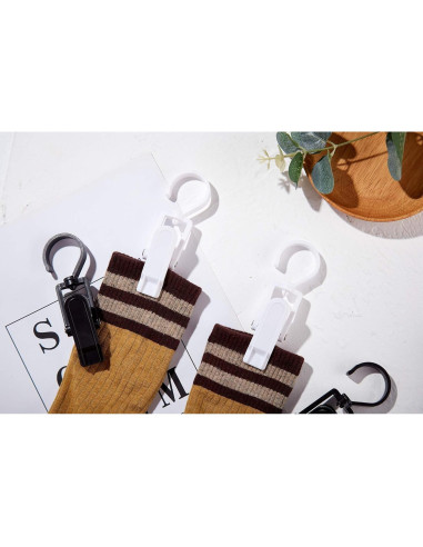 Clip Multifuncional Rotable AKOAK 10 Pcs Negro 10.5 cm