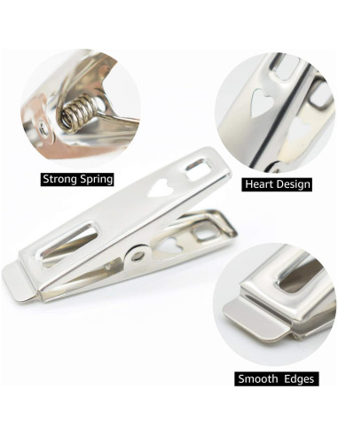 Pinzas de Acero Inoxidable VIPbuy 60 Piezas con Caja