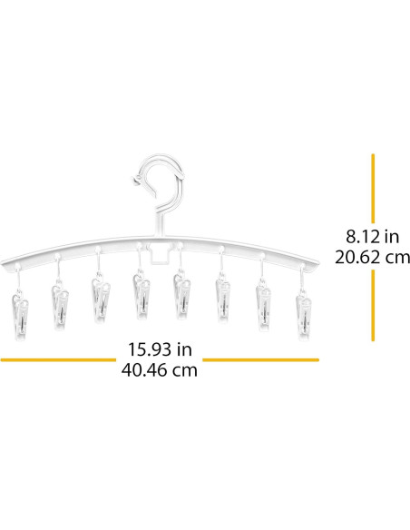 Perchas de Plástico con Clip Whitmor 6027-533 - Set de 3 Perchas de Plástico con Clip Whitmor 6027-533 - Set de 3