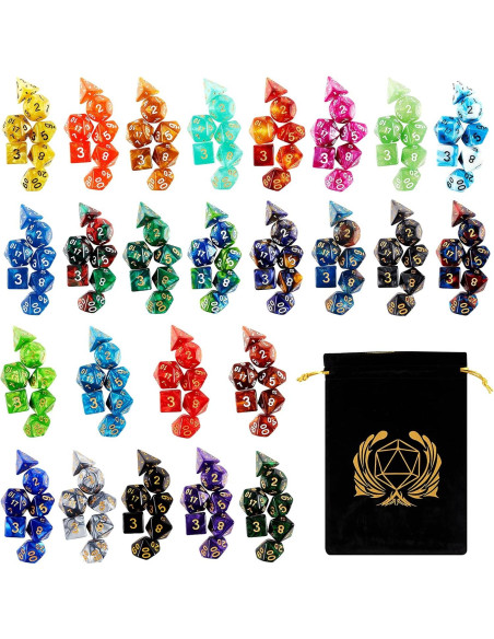 Conjunto de Dados DND VECTOP 175 Piezas con Bolsa de Franela Conjunto de Dados DND VECTOP 175 Piezas con Bolsa de Franela
