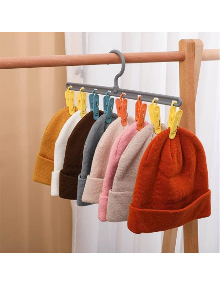 Perchas de Ropa Foshine 2 Paquetes con 8 Clips Multicolor Perchas de Ropa Foshine 2 Paquetes con 8 Clips Multicolor
