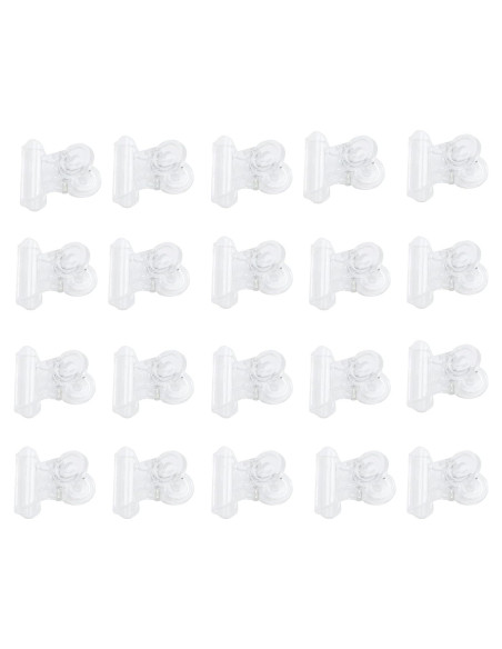 Clips de Papel Acrílicos Transparentes YIKANGHENG 20 Pcs 2.54x2.29 cm Clips de Papel Acrílicos Transparentes YIKANGHENG 20 Pcs 2.54x2.29 cm