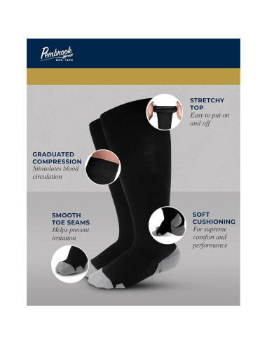Calcetines de Compresión Pembrook para Mujeres Talla Grande 4XL
