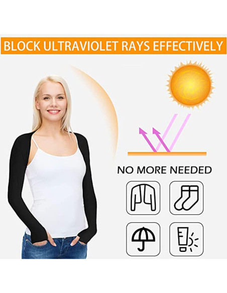 Chal Refrigerante UV para Mujeres HomTop - Talla Única Negro Chal Refrigerante UV para Mujeres HomTop - Talla Única Negro