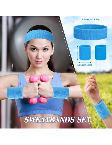 Conjunto de Muñequera y Diadema Deportiva Yuxung Neón