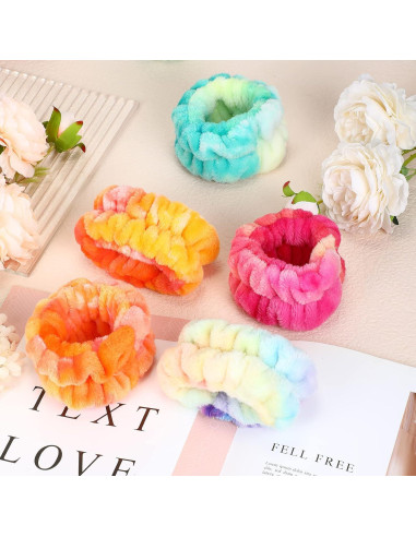 8 Bandas de Muñeca Spa Janinka Franela Multicolor Ajustables