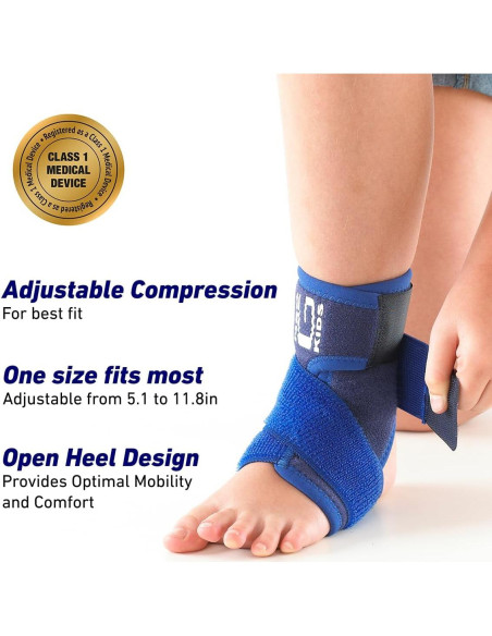 Férula para Tobillo Neo-G Niños - Soporte Ajustable Azul Férula para Tobillo Neo-G Niños - Soporte Ajustable Azul