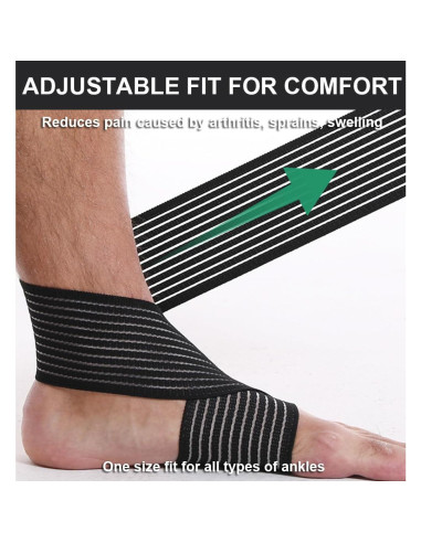 Soporte de Tobillo Ajustable SUJAYU para Esguince - Negro
