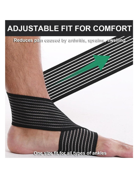 Soporte de Tobillo Ajustable SUJAYU para Esguince - Negro Soporte de Tobillo Ajustable SUJAYU para Esguince - Negro