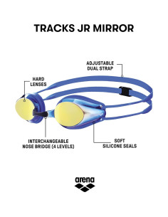 Gafas de Natación Arena Tracks Mirror Junior Antivaho 6-12 Años 2