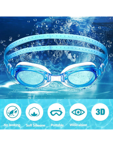 Paquete de 30 Gafas de Natación Macarrie con Tapones y Clip Paquete de 30 Gafas de Natación Macarrie con Tapones y Clip