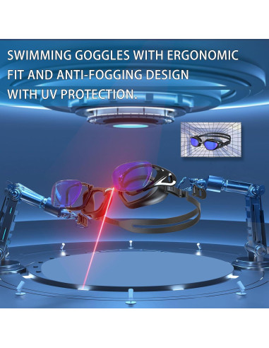 Gafas de natación Whale polarizadas UV400 antiempañante