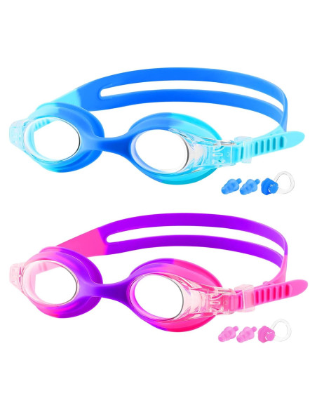 Gafas de natación COOLOO para niños, 2 paquetes, anti-vaho Gafas de natación COOLOO para niños, 2 paquetes, anti-vaho