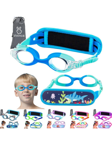 Gafas de natación Vvinca Kids anti-vaho y sin fugas