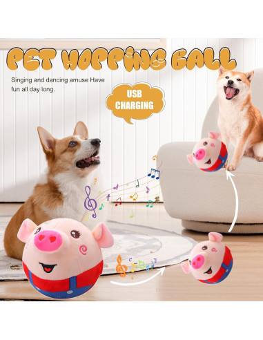 Juguete Interactivo para Perros Cerdo Rojo 120 Canciones