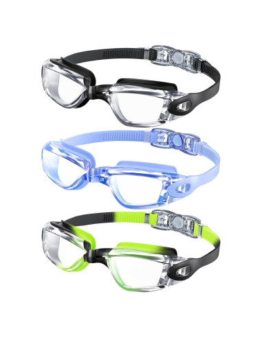 Gafas de natación NSSIW para niños 6-14 años UV400 antivaho