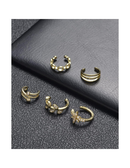 Aretes Clip Tornito 10 Pares Acero Inoxidable Ajustables Aretes Clip Tornito 10 Pares Acero Inoxidable Ajustables