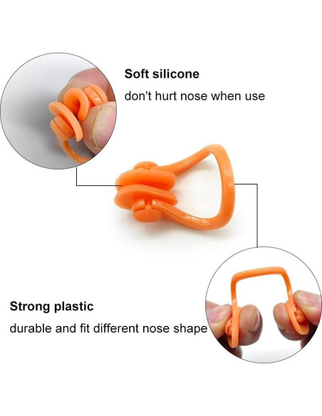 Zooshine 18 Clips de Nariz para Nadar Silicona Reutilizables Zooshine 18 Clips de Nariz para Nadar Silicona Reutilizables