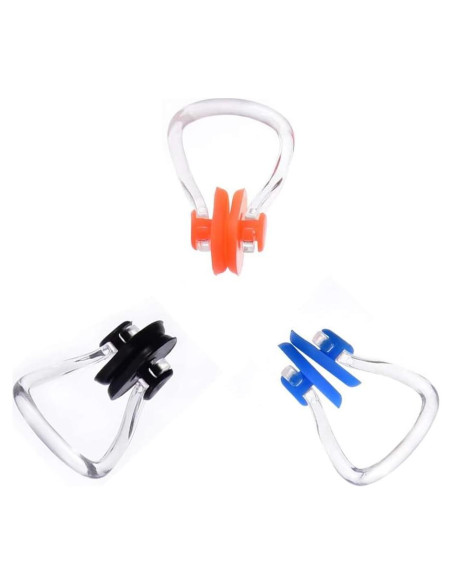 3 Clips de Nariz para Natación Ruwado Silicona Impermeables 3 Clips de Nariz para Natación Ruwado Silicona Impermeables
