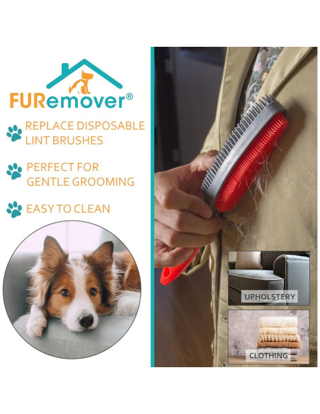 Cepillo de goma FURemover Duo para pelo de mascotas Cepillo de goma FURemover Duo para pelo de mascotas