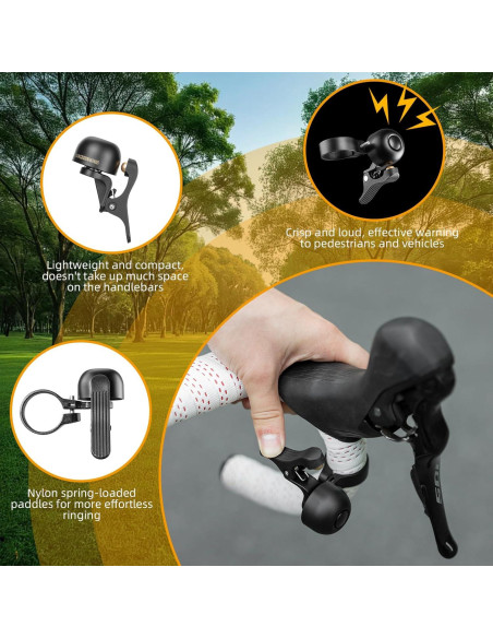 Campana ROCKBROS para bicicleta de carretera 100dB negra Campana ROCKBROS para bicicleta de carretera 100dB negra