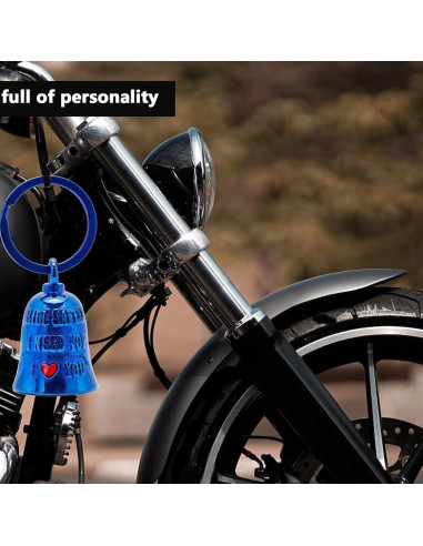 Campana de Motocicleta CYZBTBl 3D Azul - Accesorio de Seguridad
