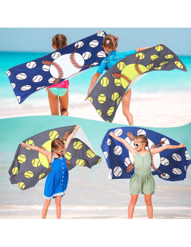 Yahenda 2 Toallas de Playa Microfibra Softbol 140x70 cm