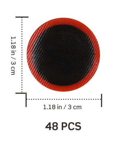 Kit de Parche de Goma VOSAREA 48 Piezas 30mm para Bicicleta