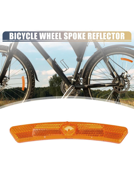 Reflectores de Bicicleta X AUTOHAUX Amarillo 12.7x2x1.2cm 1 Par Reflectores de Bicicleta X AUTOHAUX Amarillo 12.7x2x1.2cm 1 Par